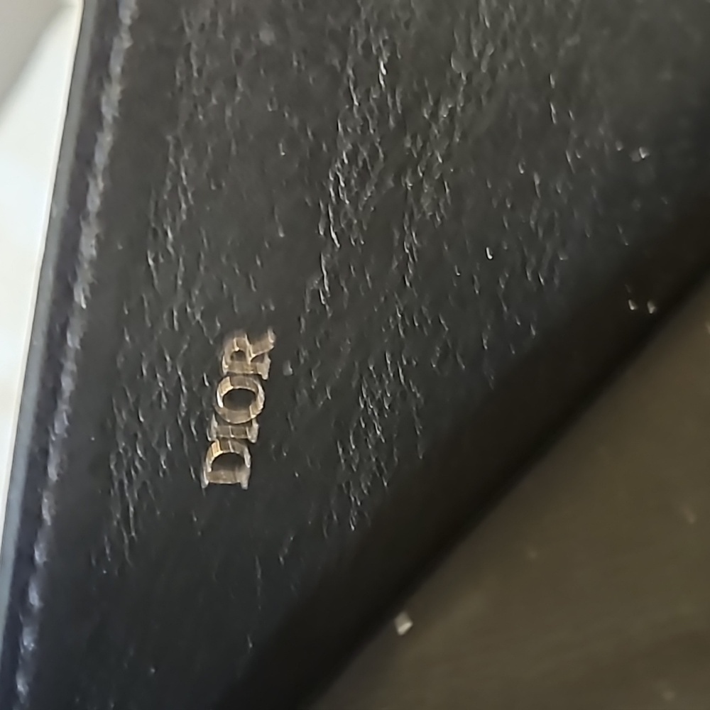 Christian Dior Trotter Black Leather and Canvas Card Holder - Picture 5 of 5